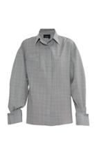 Moda Operandi Anouki Oversized Open Collar Grey Wool Shirt