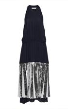 Tibi Claude Sequins Layer Halter Dress