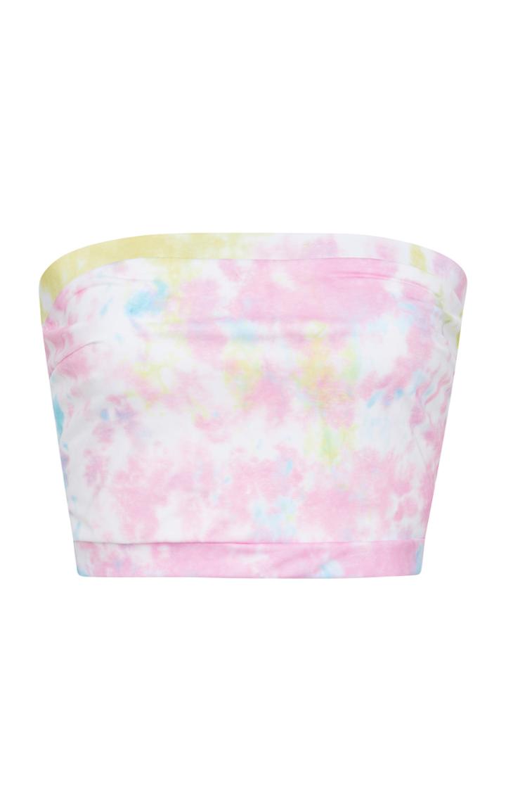 Solid & Striped + Re/done Venice Strapless Tie-dye Bikini Top