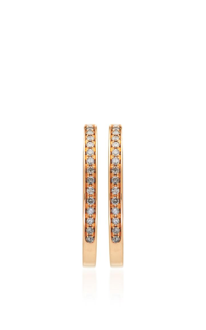 Roberto Marroni Hoop Earrings With Grey Diamonds