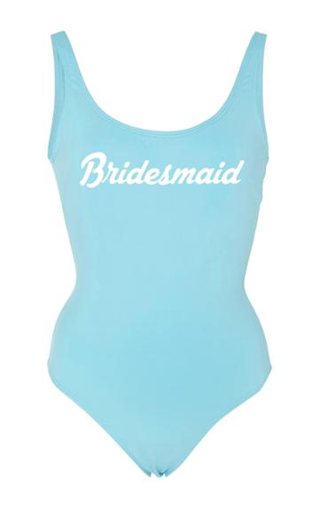 Bruna Malucelli M'o Exclusive Bay My Name Bridesmaid One Piece In Blue