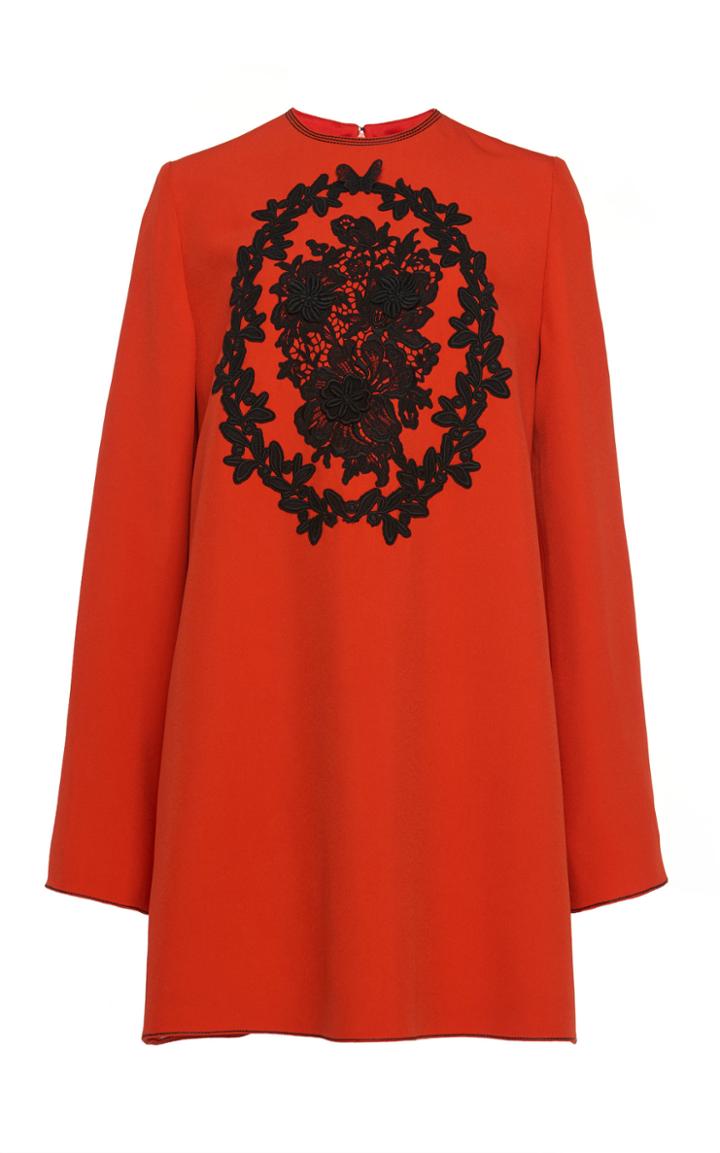 Andrew Gn Lace Embroidered Mini Dress
