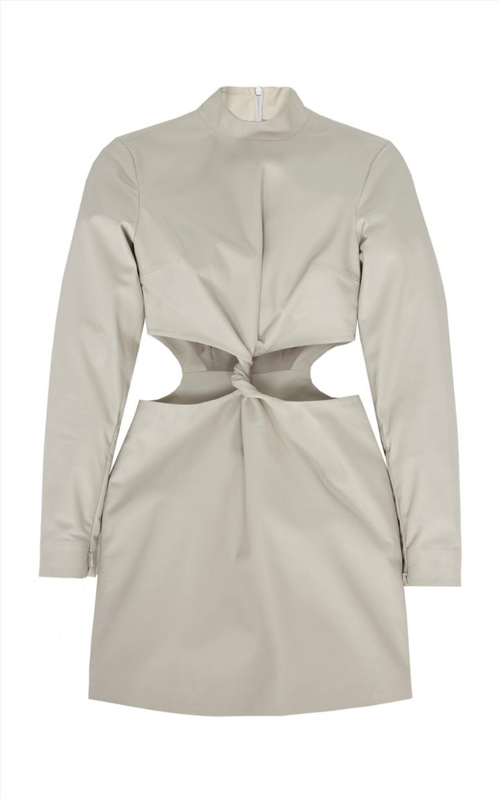 Zeynep Aray Cutout Leather Dress