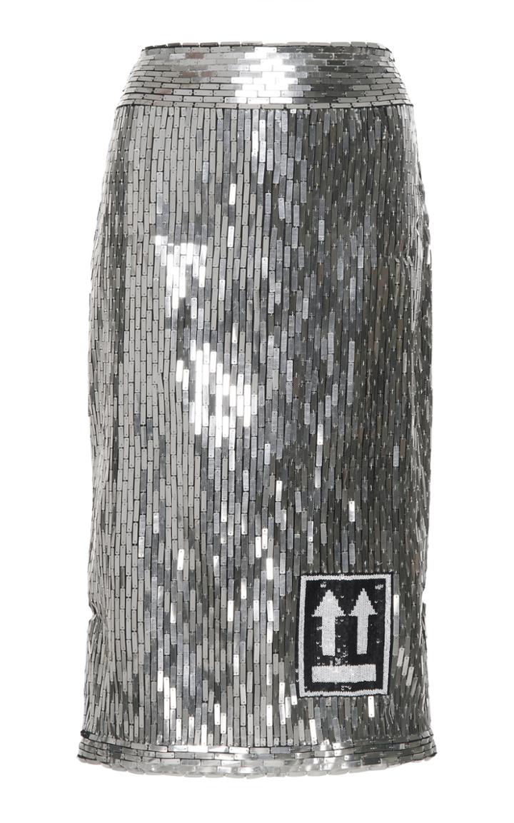 Off-white C/o Virgil Abloh Sequin Embellished Pencil Skirt