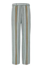 Jil Sander Striped Linen-blend Wide-leg Pants