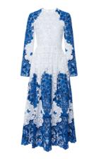 Valentino Grace-print Cotton-blend Guipure Lace Maxi Dress