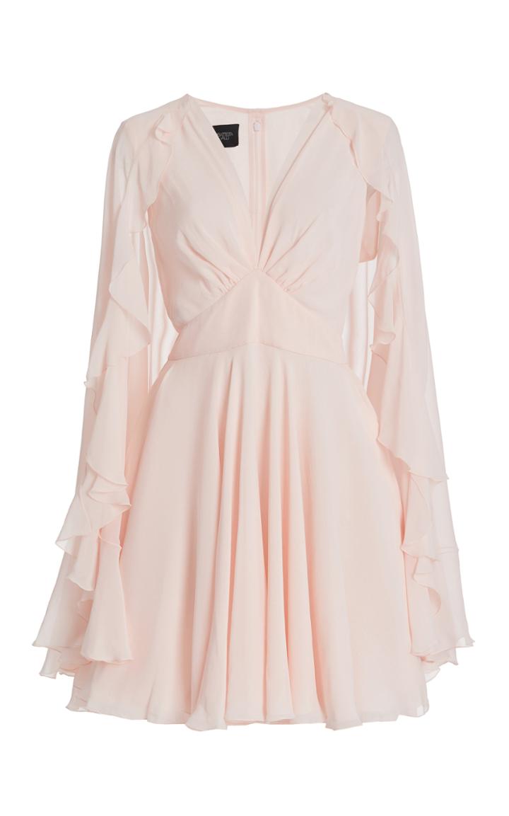 Giambattista Valli Ruffled Silk Mini Cape Dress