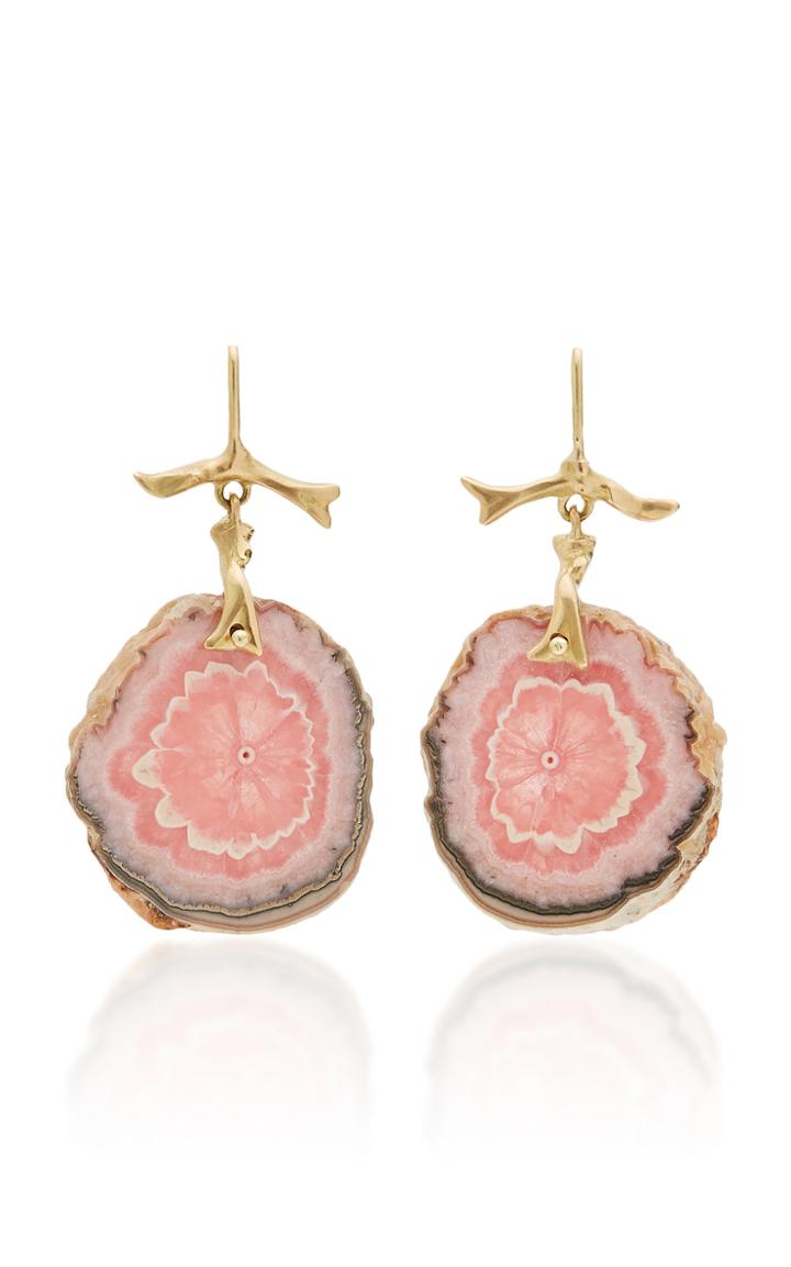 Annette Ferdinandsen M'o Exclusive: One-of-a-kind Rhodochrosite Stalactite Branch Earrings