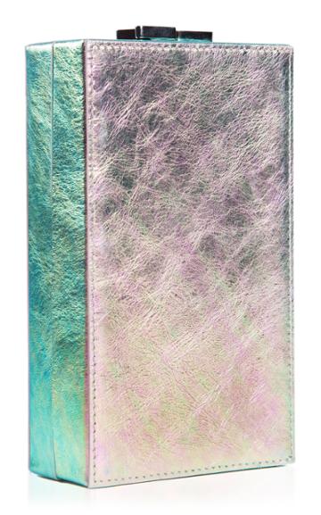 Marzook Leather Capsule Holograph Clutch