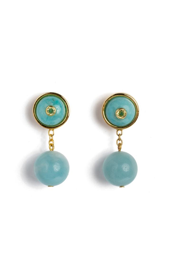 Moda Operandi Lizzie Fortunato Amazonite Yolo Earrings