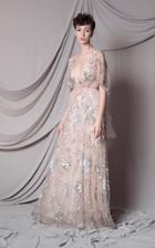 Moda Operandi Marco & Maria Crystal Embroidered Belted Dress Size: 0