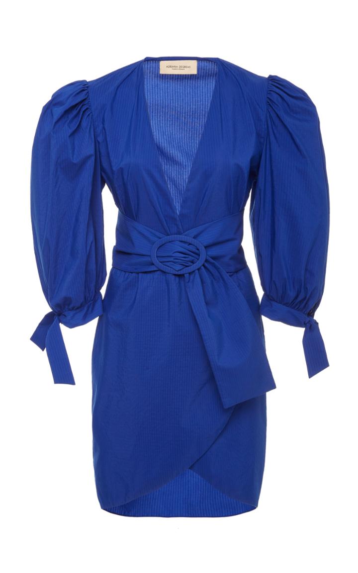Adriana Degreas Belted Cotton Mini Dress
