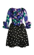 Moda Operandi Richard Quinn Bespoke Embroidered Polka Dot Taffeta Mini Dress