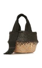 Jw Anderson Basket Two-tone Seagrass Tote