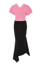 Christian Siriano Dolman Sleeve Dress With Asymmetrical Hem