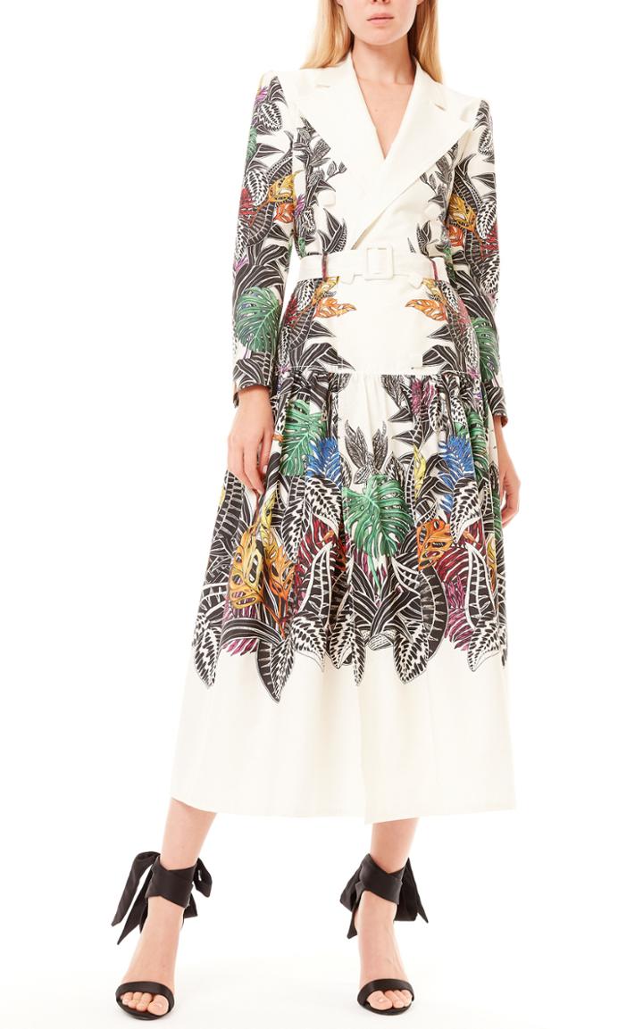 Moda Operandi Zuhair Murad Orelanna Floral Printed Cotton-blend Coat