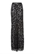 Sandra Mansour Labyrinthe Embroidered Velvet Midi Skirt