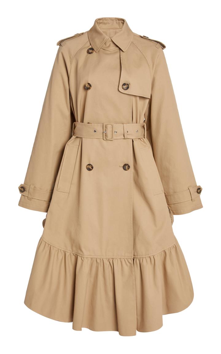 Moda Operandi Red Valentino Belted Gabardine Trench Coat