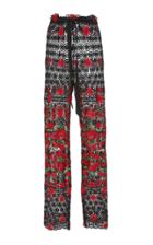 Naeem Khan Embroidered High Waisted Pants