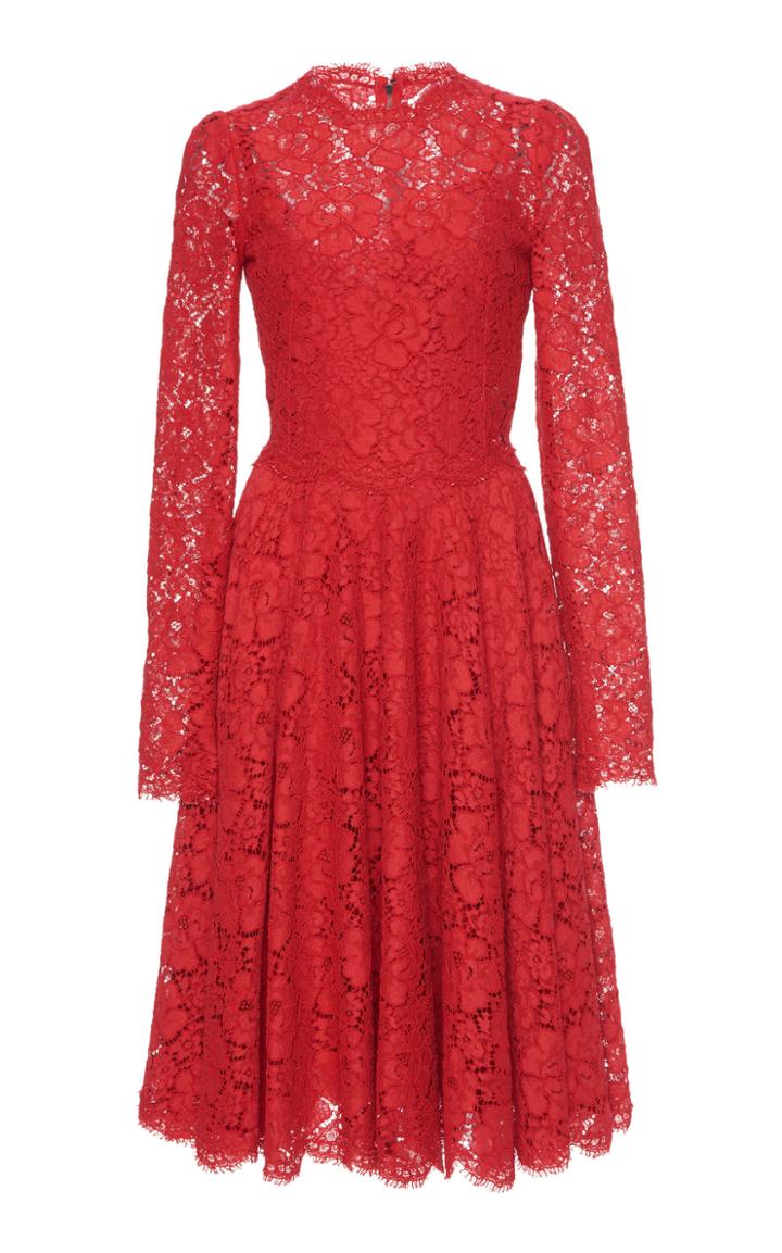 Dolce & Gabbana Cotton-blend Guipure Lace Dress