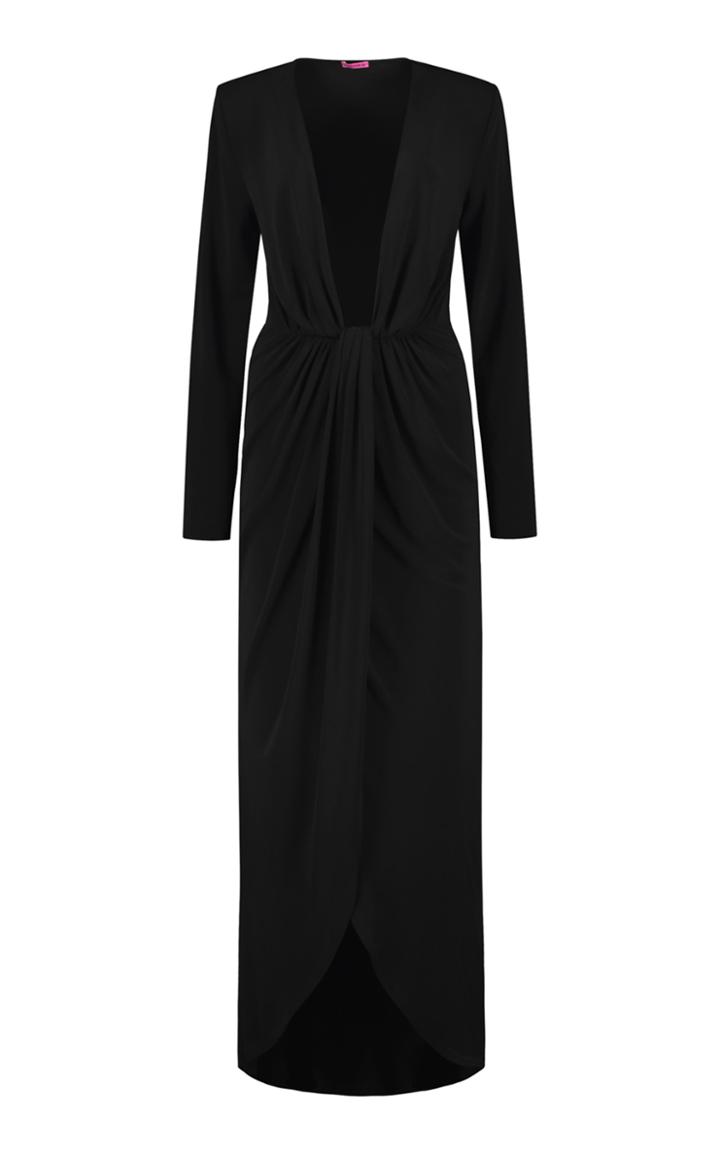 Gauge81 Krasnodar Draped Crepe Maxi Dress
