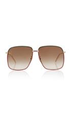 Gucci Glasant Oversized Metal Square-frame Sunglasses