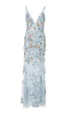 Patbo Lace 3d Embroidered Sleeveless Gown