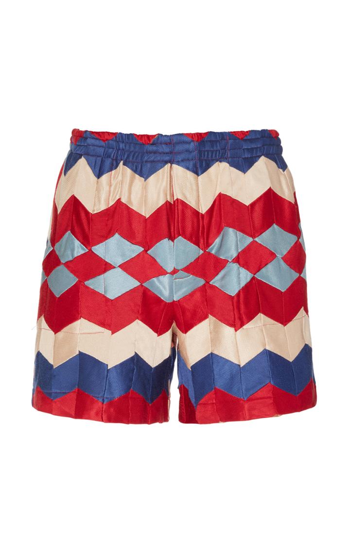 Bode Chevron Quilt Shorts