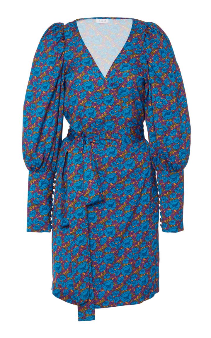 Rhode Frankie Floral-print Wrap Mini Dress