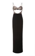 Christian Siriano Twisted Satin & Crepe Gown