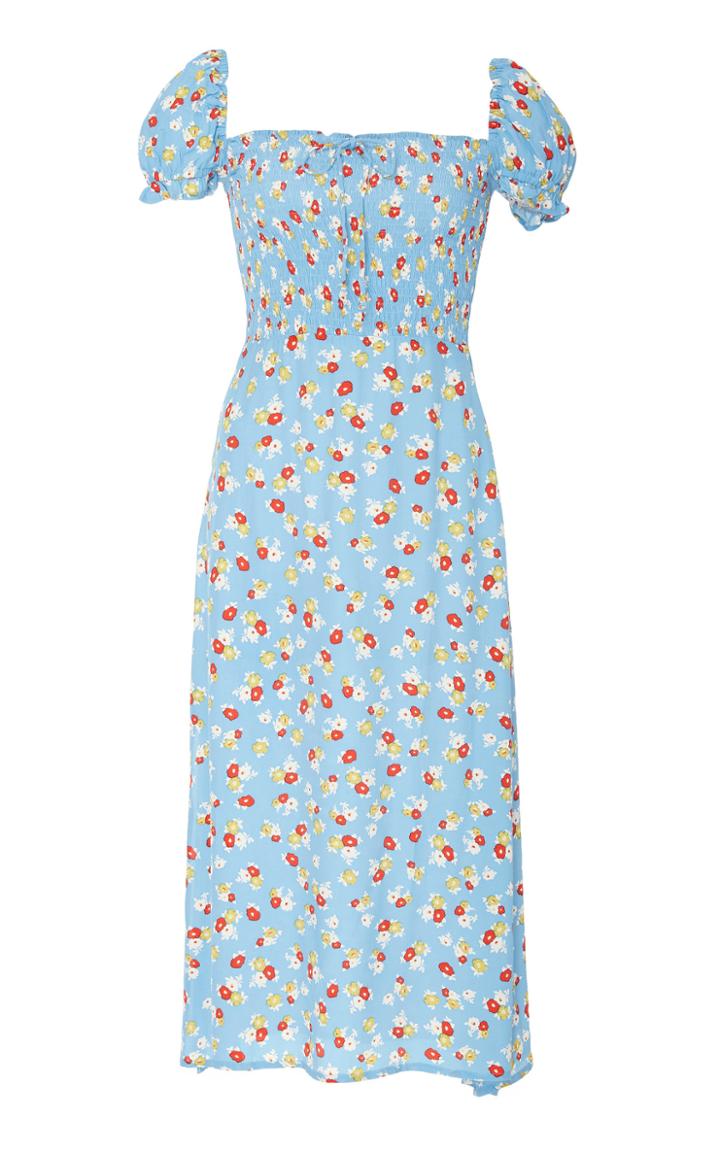Faithfull The Brand Castilo Floral-print Chiffon Midi Dress