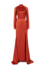 Christian Siriano Cut Out Sleeve Gown