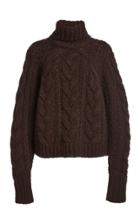 Moda Operandi Cecilie Bahnsen Lana Cable-knit Turtleneck Sweater
