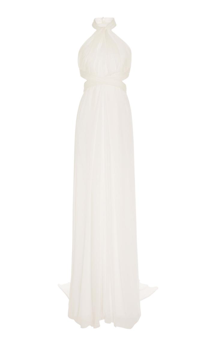 Brandon Maxwell Bridal M'o Exclusive: Chiffon Cross Back Gown