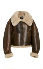Moda Operandi R13 Oversized Cropped Sherpa Aviator Jacket