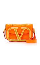 Moda Operandi Valentino Supervee Small Shiny Crocodile Shoulder Bag