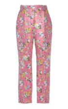 Delpozo Floral Jacquard Slim Leg Trousers