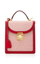 Mark Cross Uptown Grain Leather-trimmed Birdseye Bag
