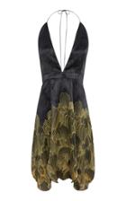 Adriana Iglesias Sabrina Halter Dress