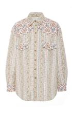 Etro Patterned Cotton-poplin Button-up Shirt