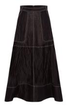 Lee Mathews Myers Top Stitch Midi Skirt