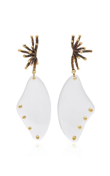 Moda Operandi Lisa Eisner Quartz Crystal Winged Spore Earrings