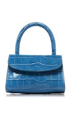 By Far Mini Croc-effect Leather Top Handle Bag
