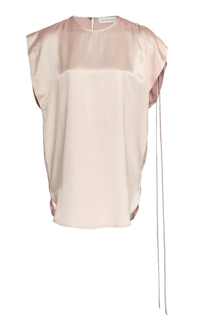 Lee Mathews Adela Draped Silk Blouse