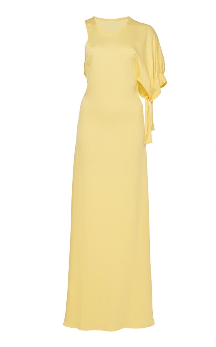 Christopher Esber Asymmetric Satin Column Dress
