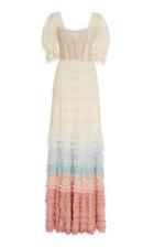 Jonathan Simkhai Tiered Cotton-blend Lace Gown