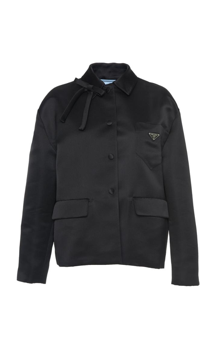 Prada Oversized Silk Aviator Jacket