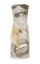 Maison Margiela Flocked Tulle Sheath Dress