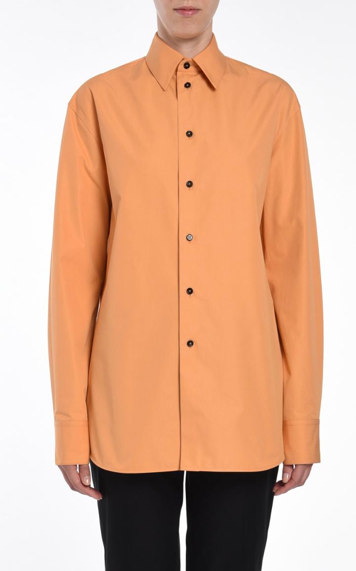 Moda Operandi Jil Sander Cotton Long Sleeve Button-down Top