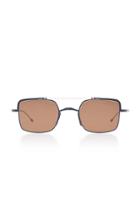 Thom Browne Sun Skeleton Matte Metal Square Aviator Sunglasses